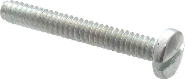 Value Collection - #6-32 UNC, 1" Length Under Head Slotted Drive Machine Screw - Binding Head, Grade J82 Steel, Zinc-Plated Finish, Without Washer - Benchmark Tooling