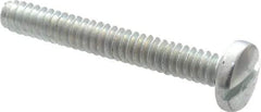 Value Collection - #6-32 UNC, 1" Length Under Head Slotted Drive Machine Screw - Binding Head, Grade J82 Steel, Zinc-Plated Finish, Without Washer - Benchmark Tooling