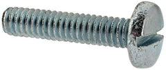 Value Collection - #8-32 UNC, 3/4" Length Under Head Slotted Drive Machine Screw - Binding Head, Grade J82 Steel, Zinc-Plated Finish, Without Washer - Benchmark Tooling