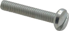 Value Collection - #8-32 UNC, 1" Length Under Head Slotted Drive Machine Screw - Binding Head, Grade J82 Steel, Zinc-Plated Finish, Without Washer - Benchmark Tooling