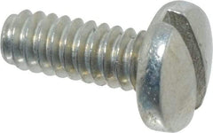 Value Collection - #10-24 UNC, 1/2" Length Under Head Slotted Drive Machine Screw - Binding Head, Grade J82 Steel, Zinc-Plated Finish, Without Washer - Benchmark Tooling