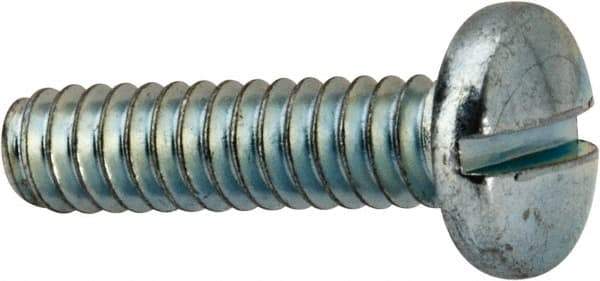 Value Collection - #10-24 UNC, 3/4" Length Under Head Slotted Drive Machine Screw - Binding Head, Grade J82 Steel, Zinc-Plated Finish, Without Washer - Benchmark Tooling