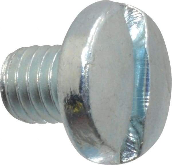 Value Collection - #10-32 UNF, 1/4" Length Under Head Slotted Drive Machine Screw - Binding Head, Grade J82 Steel, Zinc-Plated Finish, Without Washer - Benchmark Tooling