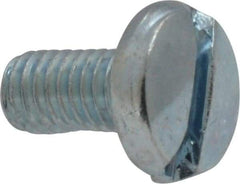 Value Collection - #10-32 UNF, 3/8" Length Under Head Slotted Drive Machine Screw - Binding Head, Grade J82 Steel, Zinc-Plated Finish, Without Washer - Benchmark Tooling