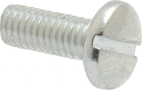 Value Collection - #10-32 UNF, 1/2" Length Under Head Slotted Drive Machine Screw - Binding Head, Grade J82 Steel, Zinc-Plated Finish, Without Washer - Benchmark Tooling