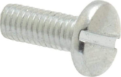 Value Collection - #10-32 UNF, 1/2" Length Under Head Slotted Drive Machine Screw - Binding Head, Grade J82 Steel, Zinc-Plated Finish, Without Washer - Benchmark Tooling