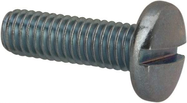 Value Collection - #10-32 UNF, 5/8" Length Under Head Slotted Drive Machine Screw - Binding Head, Grade J82 Steel, Zinc-Plated Finish, Without Washer - Benchmark Tooling