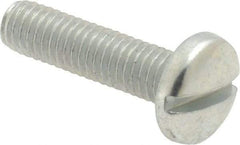 Value Collection - #10-32 UNF, 3/4" Length Under Head Slotted Drive Machine Screw - Binding Head, Grade J82 Steel, Zinc-Plated Finish, Without Washer - Benchmark Tooling