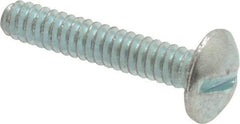 Value Collection - #6-32 UNC, 3/4" Length Under Head Slotted Drive Machine Screw - Truss Head, Grade 2 Steel, Zinc-Plated Finish, Without Washer - Benchmark Tooling