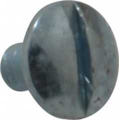 Value Collection - #8-32 UNC, 1/4" Length Under Head Slotted Drive Machine Screw - Truss Head, Grade 2 Steel, Zinc-Plated Finish, Without Washer - Benchmark Tooling