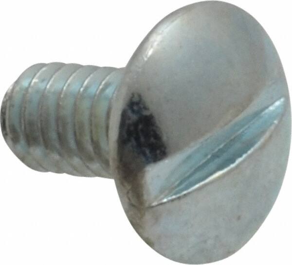 Value Collection - #8-32 UNC, 5/16" Length Under Head Slotted Drive Machine Screw - Truss Head, Grade J82 Steel, Zinc-Plated Finish, Without Washer - Benchmark Tooling