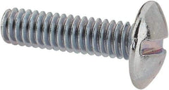 Value Collection - #8-32 UNC, 5/8" Length Under Head Slotted Drive Machine Screw - Truss Head, Grade 2 Steel, Zinc-Plated Finish, Without Washer - Benchmark Tooling