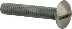 Value Collection - #8-32 UNC, 1" Length Under Head Slotted Drive Machine Screw - Truss Head, Grade 2 Steel, Zinc-Plated Finish, Without Washer - Benchmark Tooling