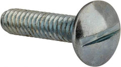 Value Collection - #10-24 UNC, 7/8" Length Under Head Slotted Drive Machine Screw - Truss Head, Grade 2 Steel, Zinc-Plated Finish, Without Washer - Benchmark Tooling