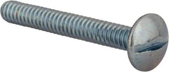 Value Collection - #10-24 UNC, 1-1/2" Length Under Head Slotted Drive Machine Screw - Truss Head, Grade 2 Steel, Zinc-Plated Finish, Without Washer - Benchmark Tooling