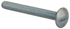 Value Collection - #10-24 UNC, 1-3/4" Length Under Head Slotted Drive Machine Screw - Truss Head, Grade 2 Steel, Zinc-Plated Finish, Without Washer - Benchmark Tooling