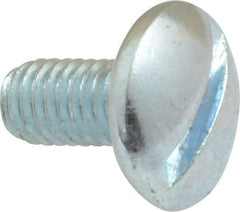Value Collection - #10-32 UNF, 3/8" Length Under Head Slotted Drive Machine Screw - Truss Head, Grade J82 Steel, Zinc-Plated Finish, Without Washer - Benchmark Tooling