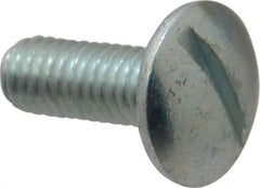 Value Collection - #10-32 UNF, 1/2" Length Under Head Slotted Drive Machine Screw - Truss Head, Grade J82 Steel, Zinc-Plated Finish, Without Washer - Benchmark Tooling