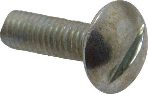 Value Collection - #10-32 UNF, 5/8" Length Under Head Slotted Drive Machine Screw - Truss Head, Grade J82 Steel, Zinc-Plated Finish, Without Washer - Benchmark Tooling