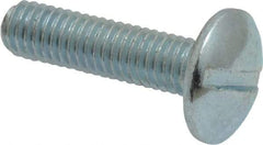 Value Collection - #10-32 UNF, 3/4" Length Under Head Slotted Drive Machine Screw - Truss Head, Grade 2 Steel, Zinc-Plated Finish, Without Washer - Benchmark Tooling