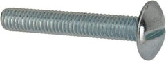 Value Collection - #10-32 UNF, 1-1/4" Length Under Head Slotted Drive Machine Screw - Truss Head, Grade J82 Steel, Zinc-Plated Finish, Without Washer - Benchmark Tooling