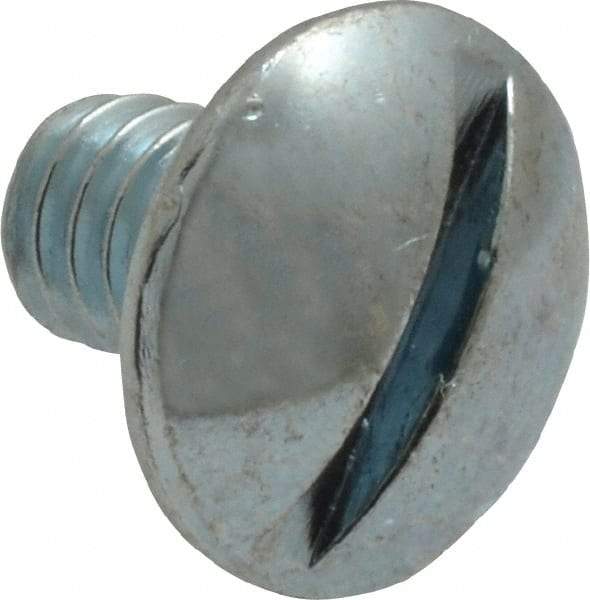 Value Collection - 1/4-20 UNC, 3/8" Length Under Head Slotted Drive Machine Screw - Truss Head, Grade 2 Steel, Zinc-Plated Finish, Without Washer - Benchmark Tooling