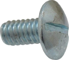 Value Collection - 1/4-20 UNC, 1/2" Length Under Head Slotted Drive Machine Screw - Truss Head, Grade 2 Steel, Zinc-Plated Finish, Without Washer - Benchmark Tooling