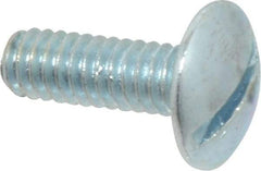 Value Collection - 1/4-20 UNC, 3/4" Length Under Head Slotted Drive Machine Screw - Truss Head, Grade 2 Steel, Zinc-Plated Finish, Without Washer - Benchmark Tooling