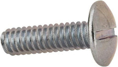 Value Collection - 1/4-20 UNC, 7/8" Length Under Head Slotted Drive Machine Screw - Truss Head, Grade J82 Steel, Zinc-Plated Finish, Without Washer - Benchmark Tooling