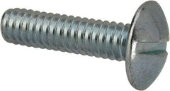 Value Collection - 1/4-20 UNC, 1" Length Under Head Slotted Drive Machine Screw - Truss Head, Grade J82 Steel, Zinc-Plated Finish, Without Washer - Benchmark Tooling