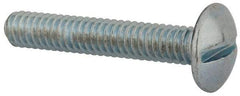 Value Collection - 1/4-20 UNC, 1-1/2" Length Under Head Slotted Drive Machine Screw - Truss Head, Grade J82 Steel, Zinc-Plated Finish, Without Washer - Benchmark Tooling