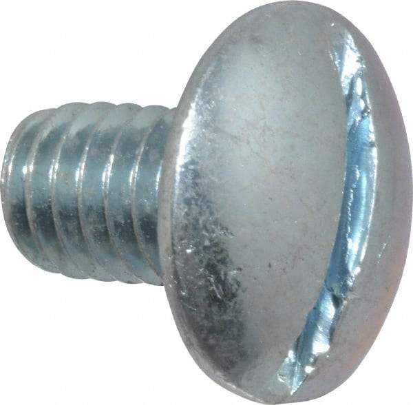 Value Collection - 5/16-18 UNC, 1/2" Length Under Head Slotted Drive Machine Screw - Truss Head, Grade J82 Steel, Zinc-Plated Finish, Without Washer - Benchmark Tooling