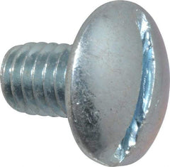 Value Collection - 5/16-18 UNC, 1/2" Length Under Head Slotted Drive Machine Screw - Truss Head, Grade J82 Steel, Zinc-Plated Finish, Without Washer - Benchmark Tooling