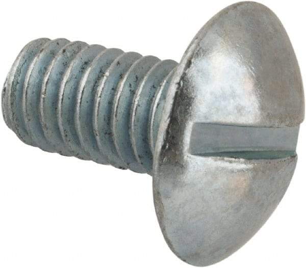 Value Collection - 5/16-18 UNC, 5/8" Length Under Head Slotted Drive Machine Screw - Truss Head, Grade 2 Steel, Zinc-Plated Finish, Without Washer - Benchmark Tooling