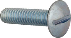 Value Collection - 5/16-18 UNC, 1-1/4" Length Under Head Slotted Drive Machine Screw - Truss Head, Grade 2 Steel, Zinc-Plated Finish, Without Washer - Benchmark Tooling