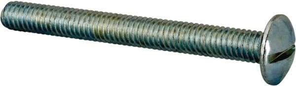 Value Collection - 5/16-18 UNC, 3" Length Under Head Slotted Drive Machine Screw - Truss Head, Grade J82 Steel, Zinc-Plated Finish, Without Washer - Benchmark Tooling