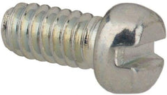 Value Collection - #2-56 UNC, 3/16" Length Under Head Slotted Drive Machine Screw - Fillister Head, Grade J82 Steel, Zinc-Plated Finish, Without Washer - Benchmark Tooling