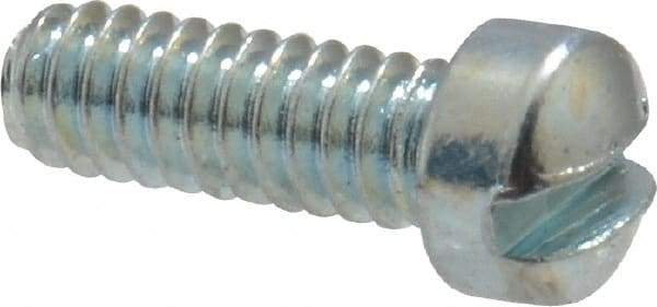 Value Collection - #2-56 UNC, 1/4" Length Under Head Slotted Drive Machine Screw - Fillister Head, Grade 2 Steel, Zinc-Plated Finish, Without Washer - Benchmark Tooling