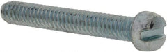Value Collection - #2-56 UNC, 5/8" Length Under Head Slotted Drive Machine Screw - Fillister Head, Grade 2 Steel, Zinc-Plated Finish, Without Washer - Benchmark Tooling