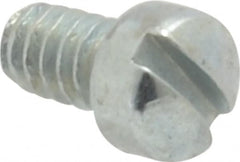 Value Collection - #4-40 UNC, 3/16" Length Under Head Slotted Drive Machine Screw - Fillister Head, Grade J82 Steel, Zinc-Plated Finish, Without Washer - Benchmark Tooling