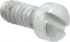 Value Collection - #4-40 UNC, 1/4" Length Under Head Slotted Drive Machine Screw - Fillister Head, Grade J82 Steel, Zinc-Plated Finish, Without Washer - Benchmark Tooling