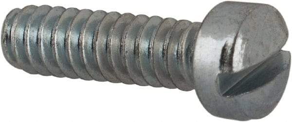 Value Collection - #4-40 UNC, 3/8" Length Under Head Slotted Drive Machine Screw - Fillister Head, Grade 2 Steel, Zinc-Plated Finish, Without Washer - Benchmark Tooling