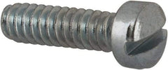 Value Collection - #4-40 UNC, 3/8" Length Under Head Slotted Drive Machine Screw - Fillister Head, Grade 2 Steel, Zinc-Plated Finish, Without Washer - Benchmark Tooling