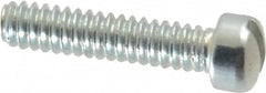 Value Collection - #4-40 UNC, 1/2" Length Under Head Slotted Drive Machine Screw - Fillister Head, Grade J82 Steel, Zinc-Plated Finish, Without Washer - Benchmark Tooling