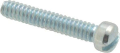 Value Collection - #4-40 UNC, 5/8" Length Under Head Slotted Drive Machine Screw - Fillister Head, Grade J82 Steel, Zinc-Plated Finish, Without Washer - Benchmark Tooling