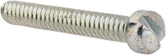 Value Collection - #4-40 UNC, 3/4" Length Under Head Slotted Drive Machine Screw - Fillister Head, Grade 2 Steel, Zinc-Plated Finish, Without Washer - Benchmark Tooling