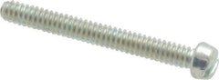 Value Collection - #4-40 UNC, 1" Length Under Head Slotted Drive Machine Screw - Fillister Head, Grade 2 Steel, Zinc-Plated Finish, Without Washer - Benchmark Tooling