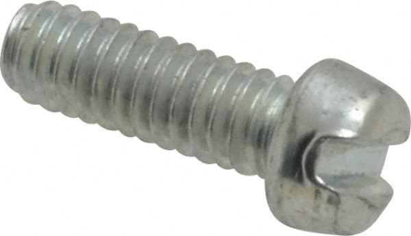 Value Collection - #5-40 UNC, 3/8" Length Under Head Slotted Drive Machine Screw - Fillister Head, Grade J82 Steel, Zinc-Plated Finish, Without Washer - Benchmark Tooling