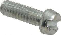 Value Collection - #5-40 UNC, 3/8" Length Under Head Slotted Drive Machine Screw - Fillister Head, Grade J82 Steel, Zinc-Plated Finish, Without Washer - Benchmark Tooling