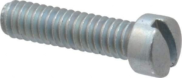 Value Collection - #5-40 UNC, 1/2" Length Under Head Slotted Drive Machine Screw - Fillister Head, Grade 2 Steel, Zinc-Plated Finish, Without Washer - Benchmark Tooling
